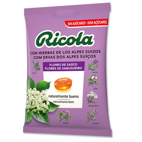 Ricola Caramelos Flores de Sauco sin Azucar Bolsa 70gr