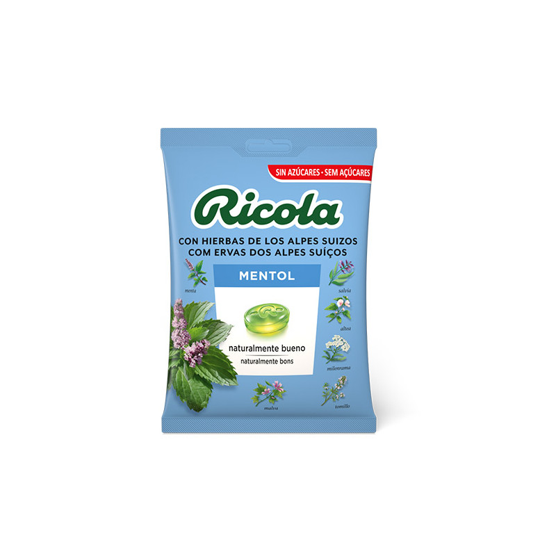 Ricola Caramelos Mentol sin Azucar Bolsa 70gr