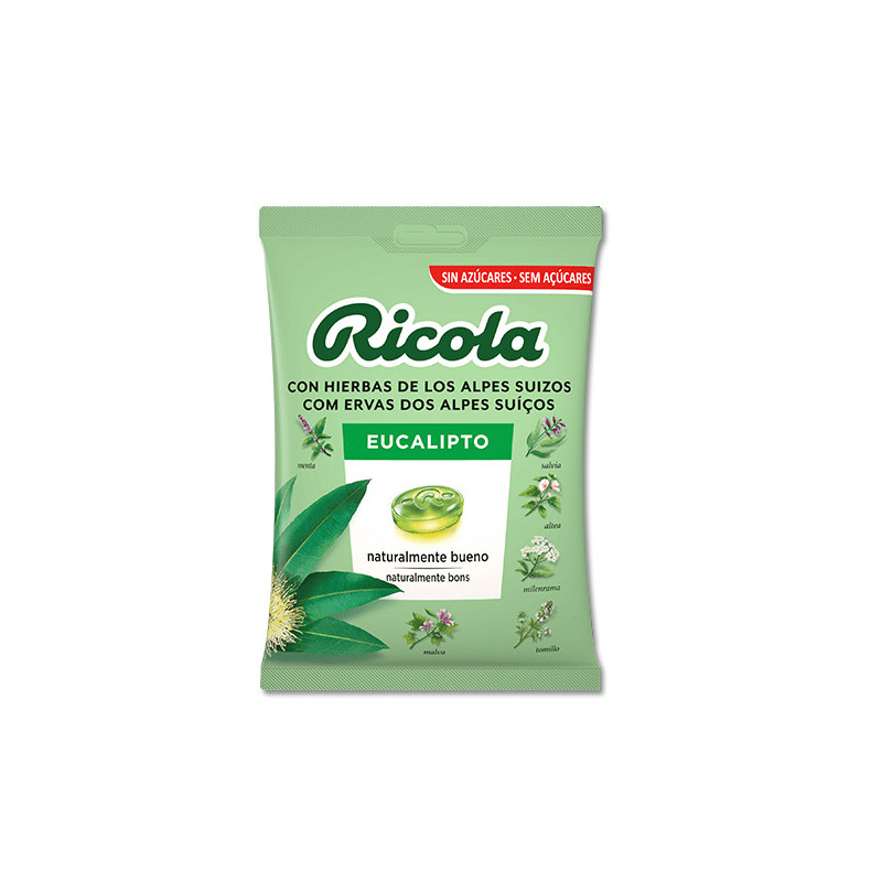 Ricola Caramelos Eucalipto sin Azucar Bolsa 70gr