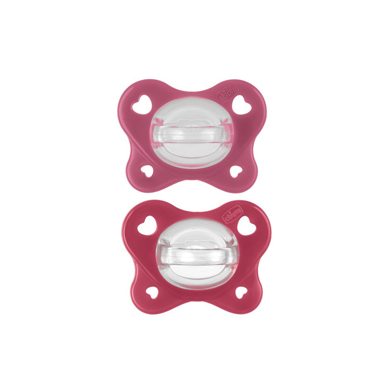 Chicco Physio Forma Dual Soft Chupete Rojo-Morado 16-36m 2Uds