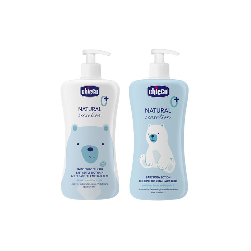 Chicco Natural Sensation Gel Baño y Champu 500ml + Locion 500ml