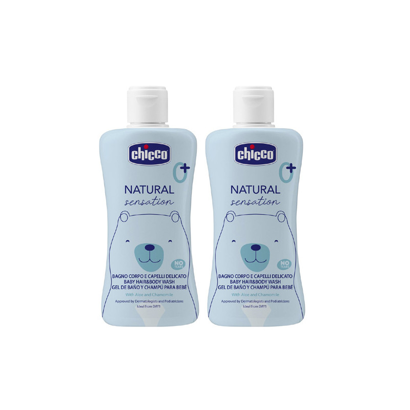 Chicco Natural Sensation Gel Baño y Champu Duplo 2x500ml