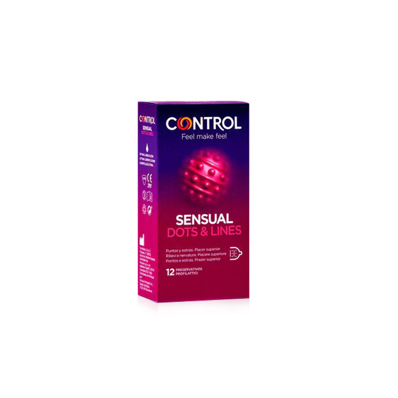 Control Preservativo Sensual Dots&Lines 12uds