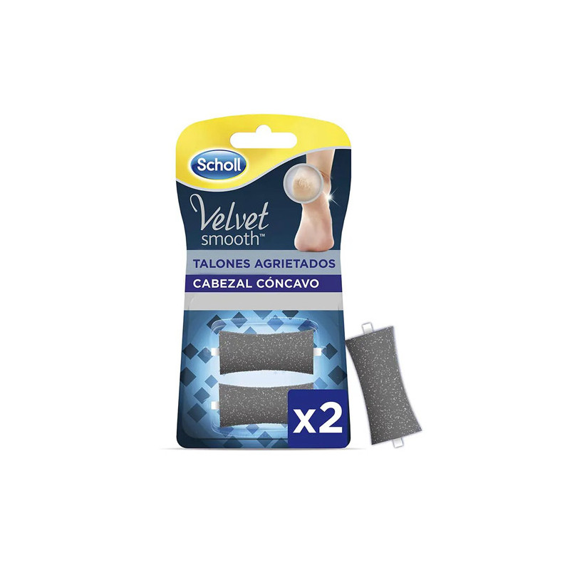 Scholl Velvet Smooth Talones Agrietados Recambio Cabezal 2Uds