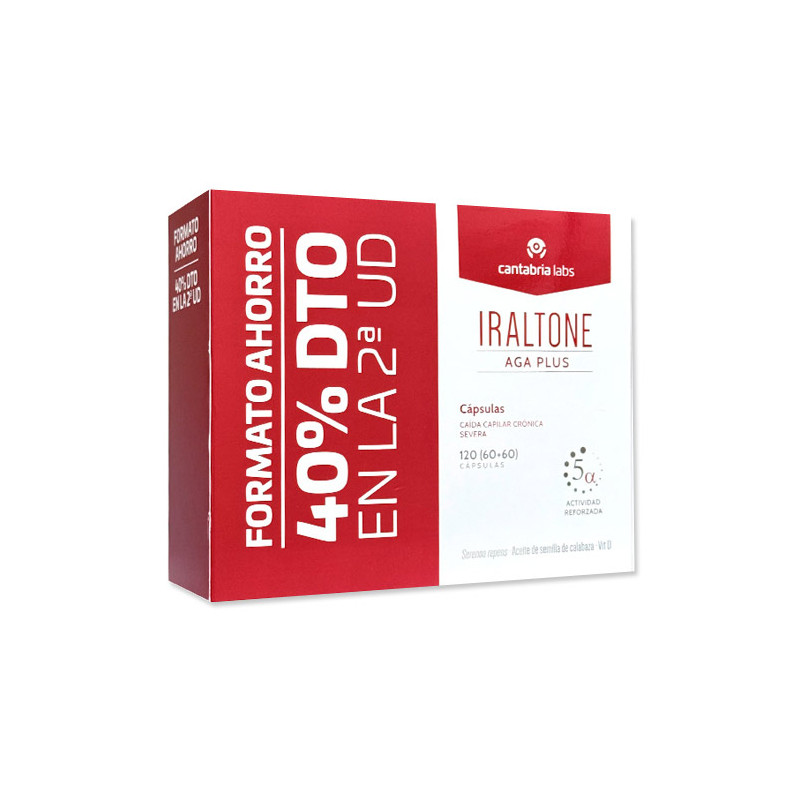 Iraltone Aga Plus Anticaida Capilar Duplo 2x60Caps