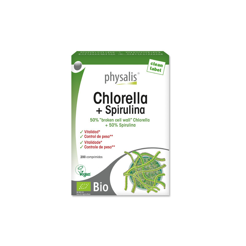 Physalis Chlorella + Spirulina 200Comp