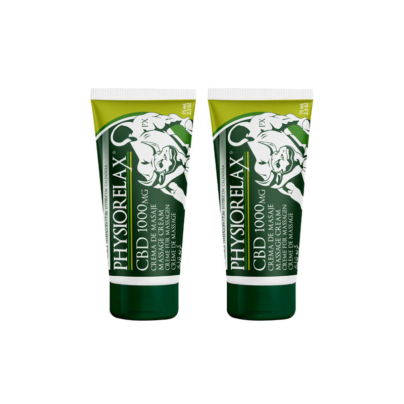 Physiorelax CBD 1000mg Crema de Masaje Duplo 2x75ml