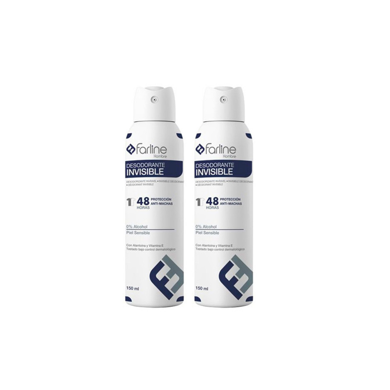 Farline Hombre Desodorante Invisible Duplo 2x150ml
