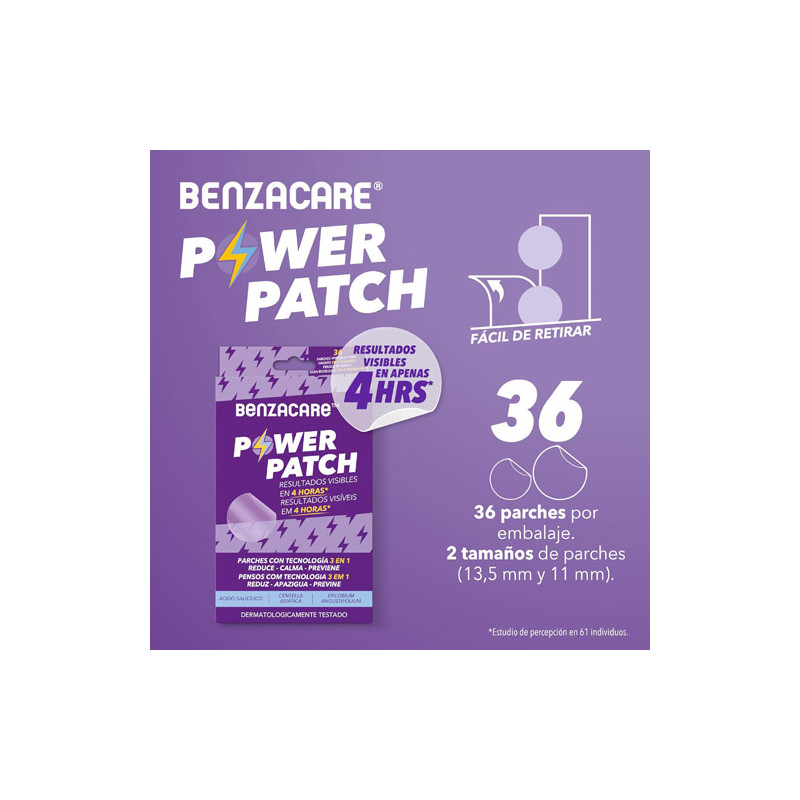 Benzacare Power Patch Granos 2 Tamaños 36Uds