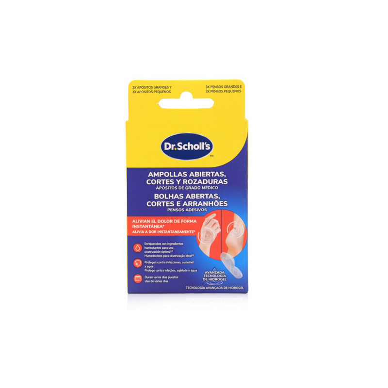 Scholl Apositos Heridas Abiertas y Rozaduras 6Uds
