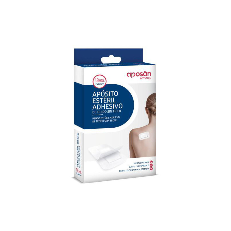 Aposan Botiquin Aposito Esteril Adhesivo 7,5x5cm 10Uds