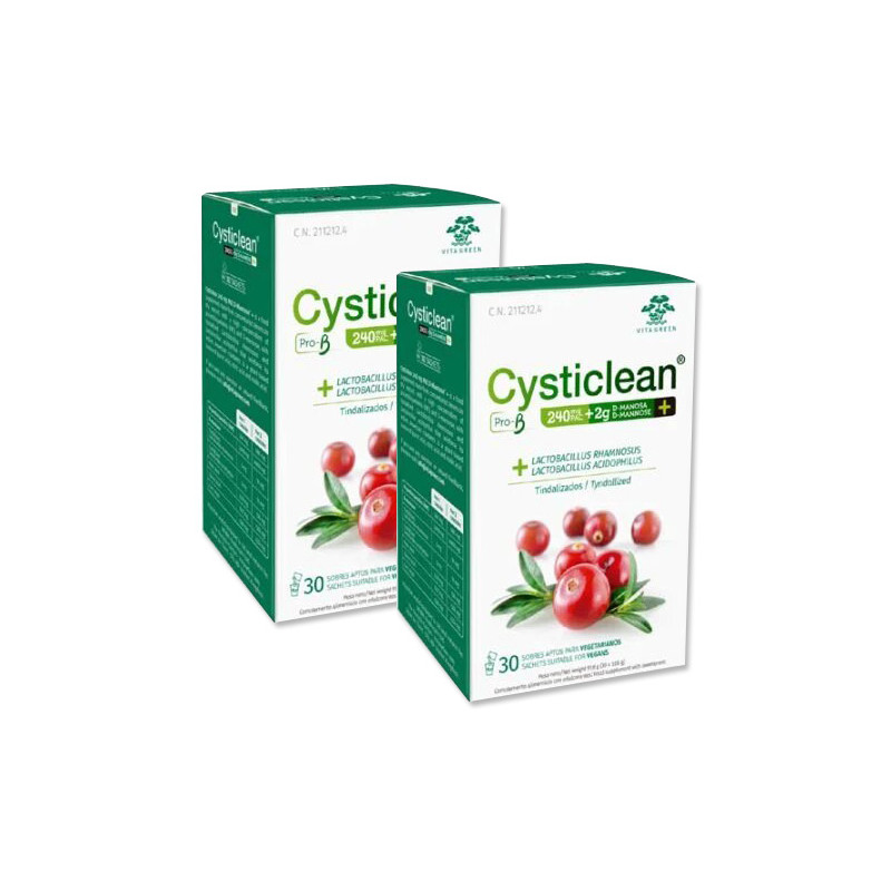 Cysticlean Pro-B 240mg PAC+ 2g D-Manosa Duplo 2x30 Sobres