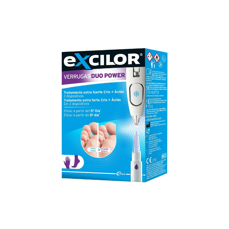Excilor Verrugas Duo Power Tratamiento Extra Fuerte Crio + Acido