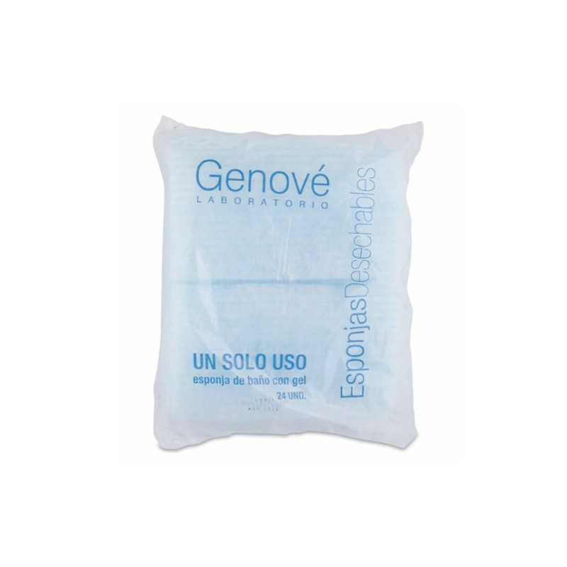 Genove Esponjas de Baño con Gel Desechables 24Uds