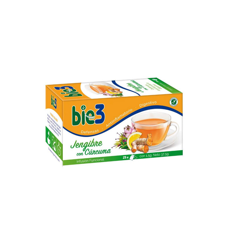 Bie3 Jengibre con Curcuma Infusion 25 Filtros