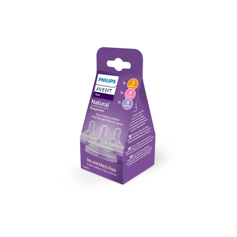 Avent Natural Response Tetina Flujo 3 1Ud Flujo 4 1Ud,Flujo 5 1Ud