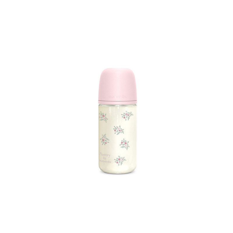 Suavinex Poetry Biberon Vidrio Flujo Medio 3m+ 240ml