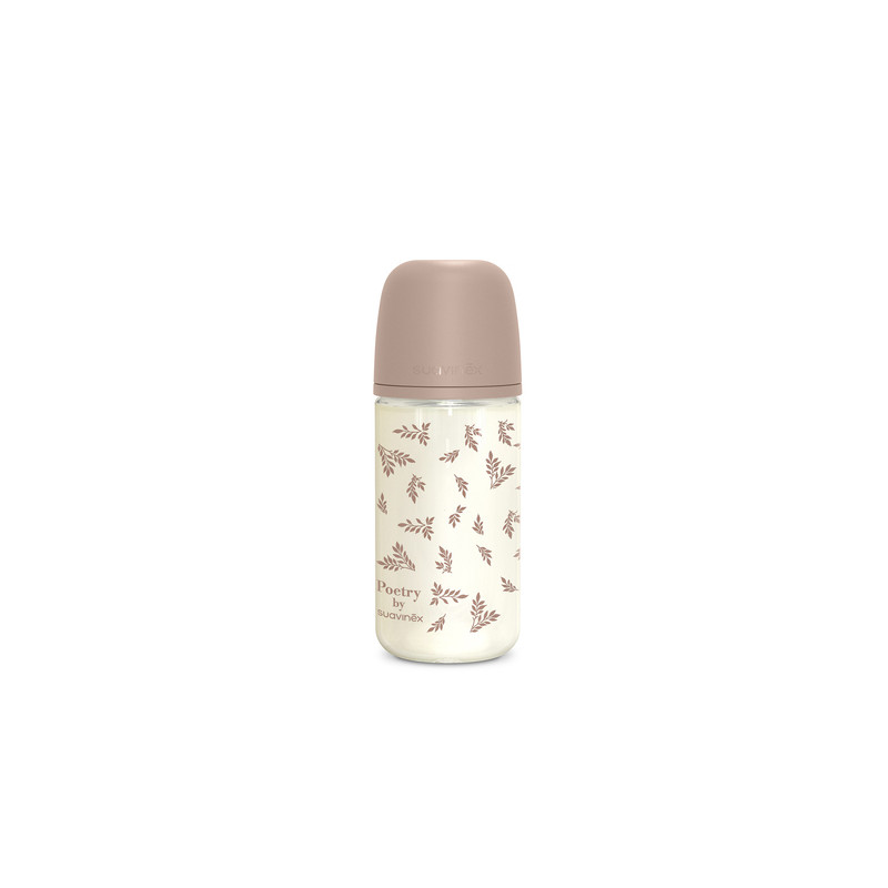 Suavinex Poetry Biberon Vidrio Flujo Medio 3m+ 240ml