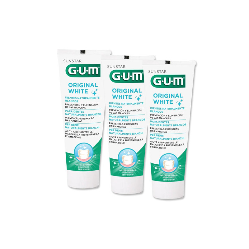 Gum Original White Pasta Dental Triplo 3x75ml