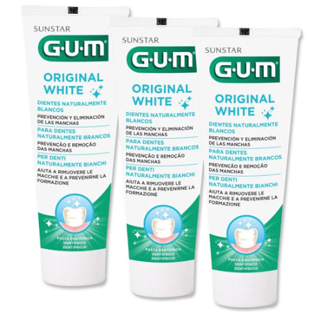 Gum Original White Pasta Dental Triplo 3x75ml