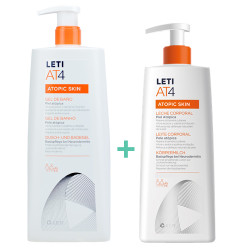 Leti AT4 Gel de Baño 500ml + Leche Corporal 250ml