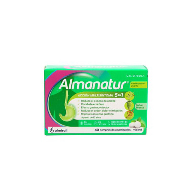 Almanatur Accion Multisintoma 5en1 Menta 40Comp.