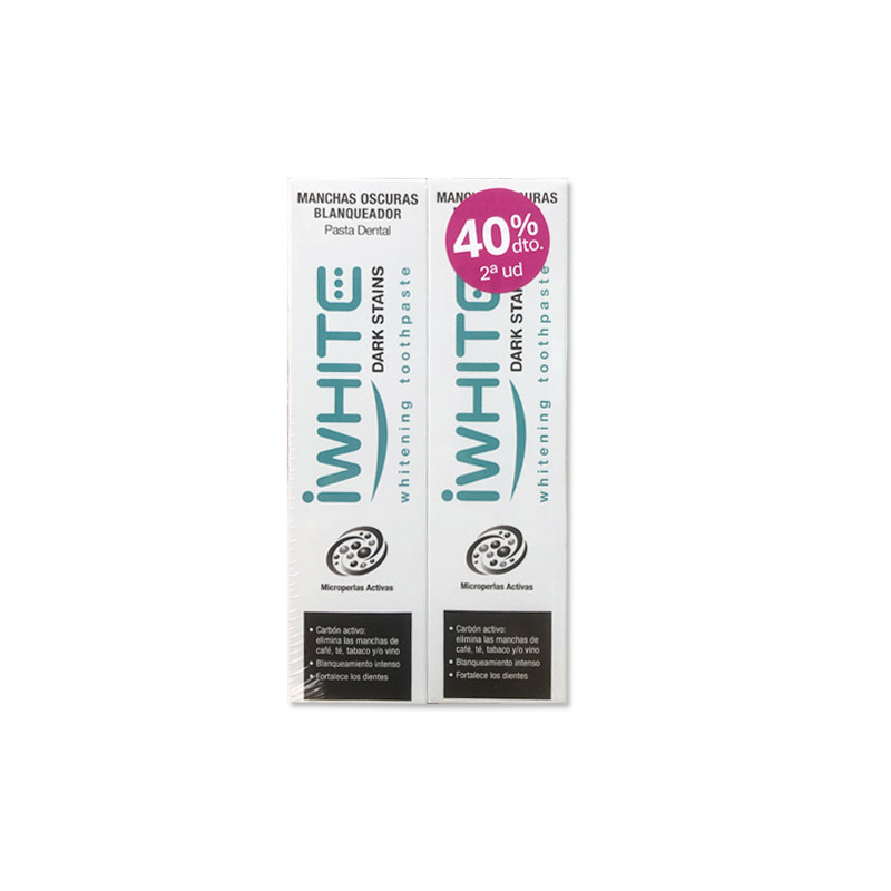 Iwhite Pasta Dental Blanqueadora Manchas Oscuras Duplo 2x75ml