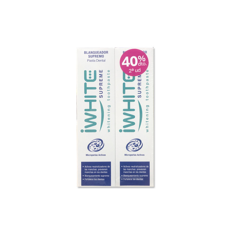 Iwhite Pasta Dental Blanqueadora Supremo Duplo 2x75ml