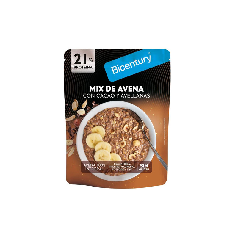 Bicentury Mix Avena Cacao Avellanas 220gr