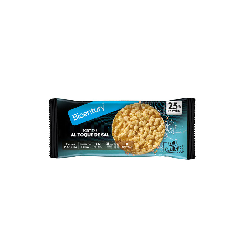 Bicentury Tortita Proteina Toque de Sal 8Uds