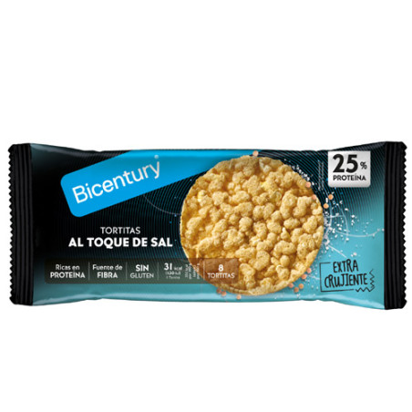 Bicentury Tortita Proteina Toque de Sal 8Uds