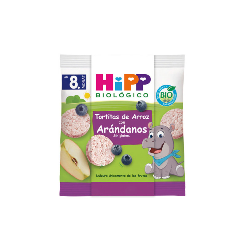 Hipp Biologico Tortitas Arroz Manzana y Arandano +8m 30gr