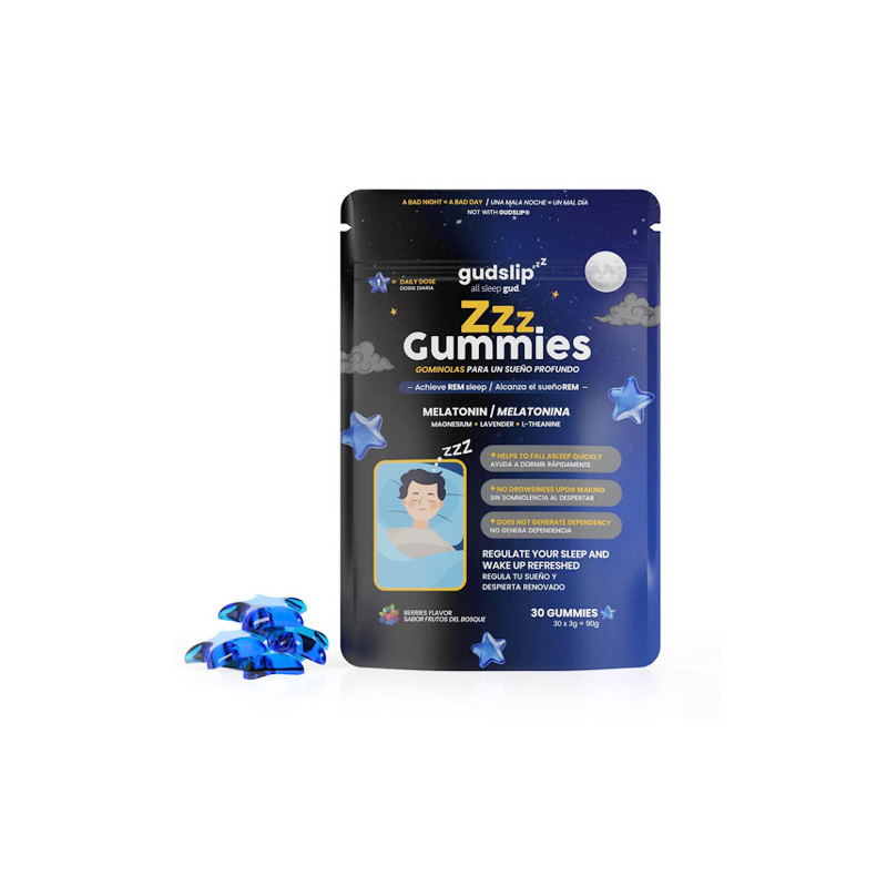 Gudslip Melatonina Sabor Frutos del Bosque 30 Gummies