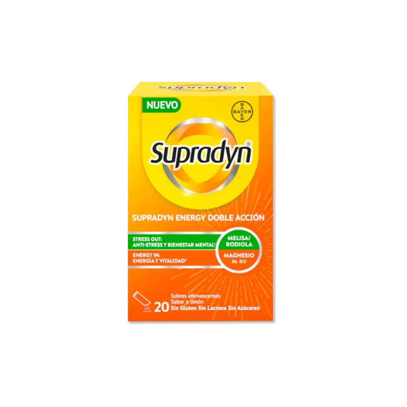Supradyn Energia Doble Accion Limon 20 Sobres Efervescentes