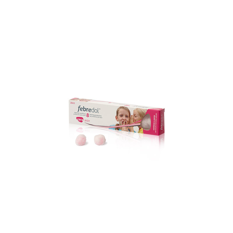 Febredol Tapones auditivos proteccion cera 8 uds