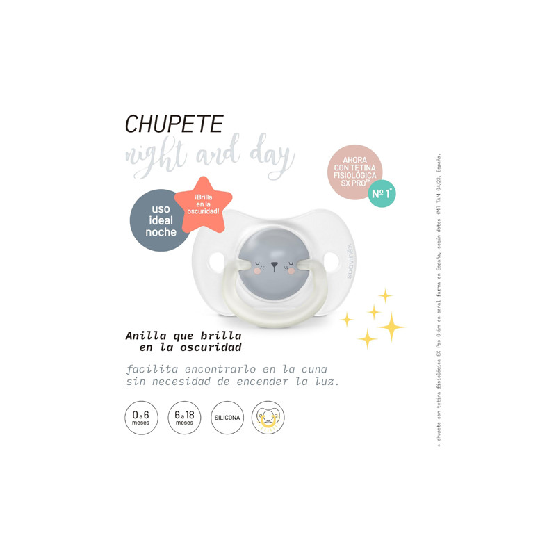 Suavinex Chupete Fisiologico Noche 6-18m