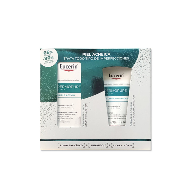 Eucerin Dermopure Serum Triple Accion 40ml + Gel Corrector 75ml