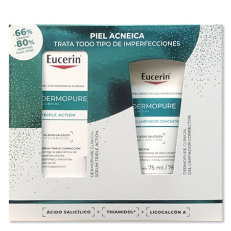 Eucerin Dermopure Serum Triple Accion 40ml + Gel Corrector 75ml