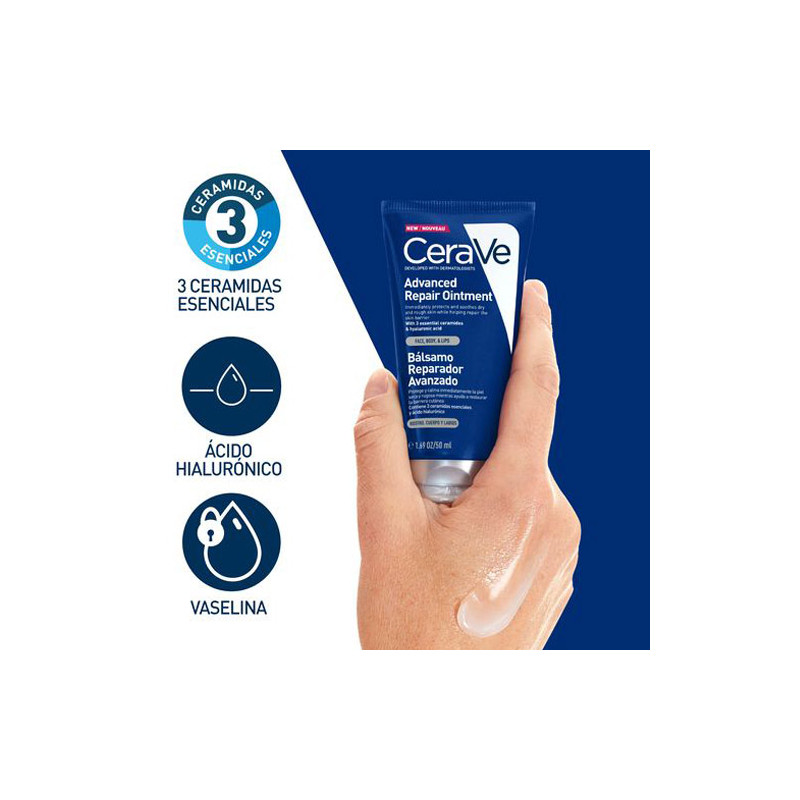 Cerave Limpiador 1l + Crema Hidratante 453gr + Balsamo 50ml