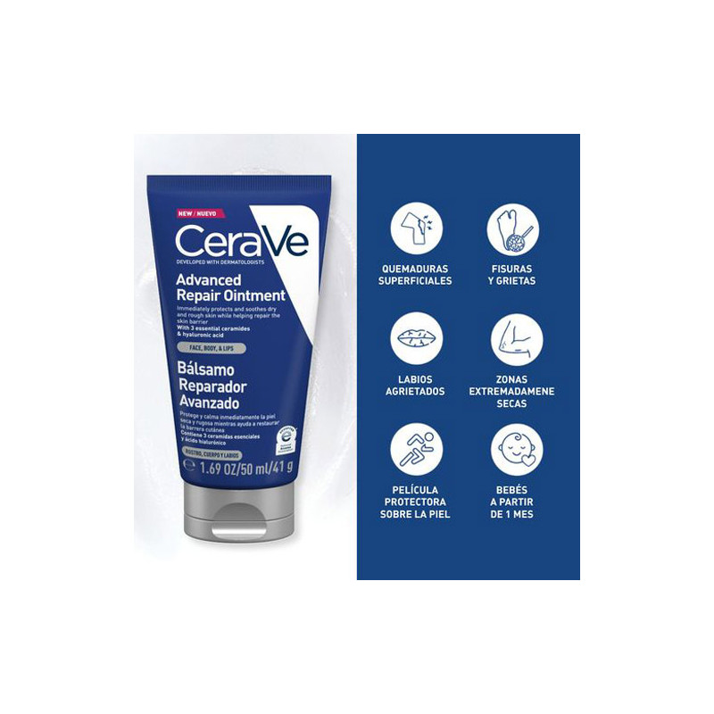 Cerave Limpiador 1l + Crema Hidratante 453gr + Balsamo 50ml