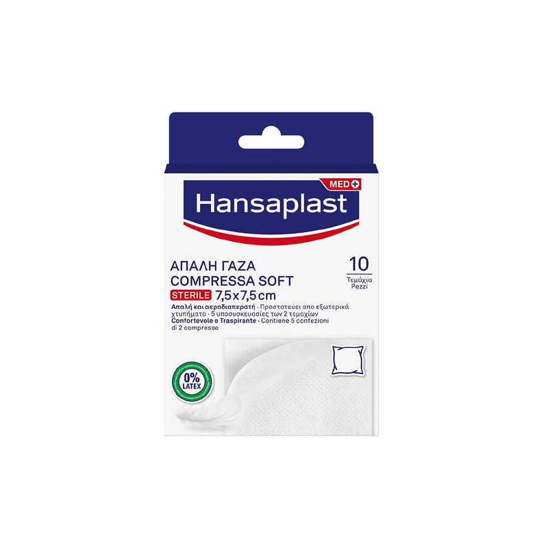 Hansaplast Gasa Suave 7.5cmx7.5cm 10uds
