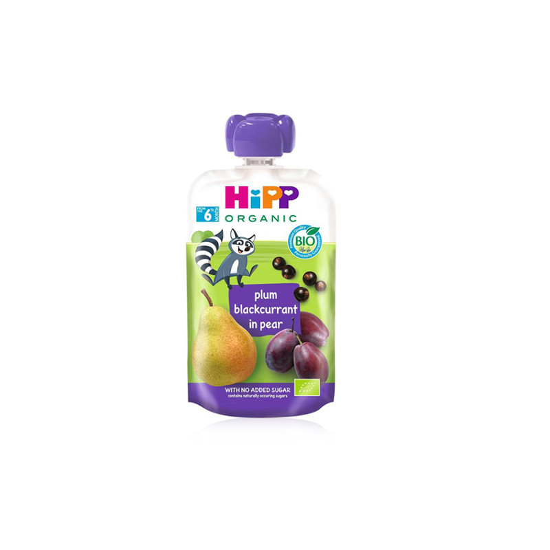 Hipp Pure Frutas Bio Ciruela, Pera y Grosella 100gr