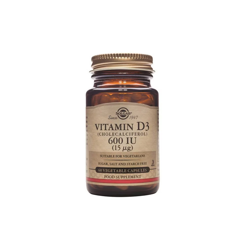 Solgar Vitamina D3 600 UI 15mcg Colecalcif. Lanolina 60Cap