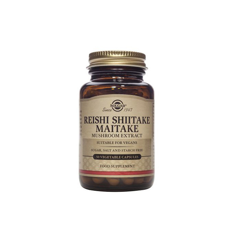 Solgar Reishi, Shiitake y Maitake 50Caps Vegetales