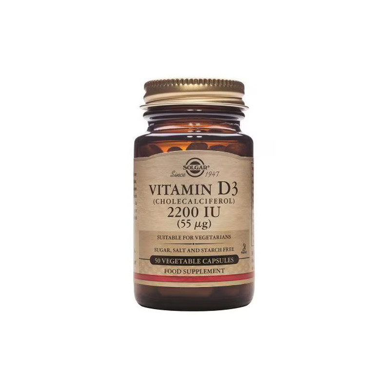 Solgar Vitamina D3 2200ui (55mcg) Colecal 50Caps Veg