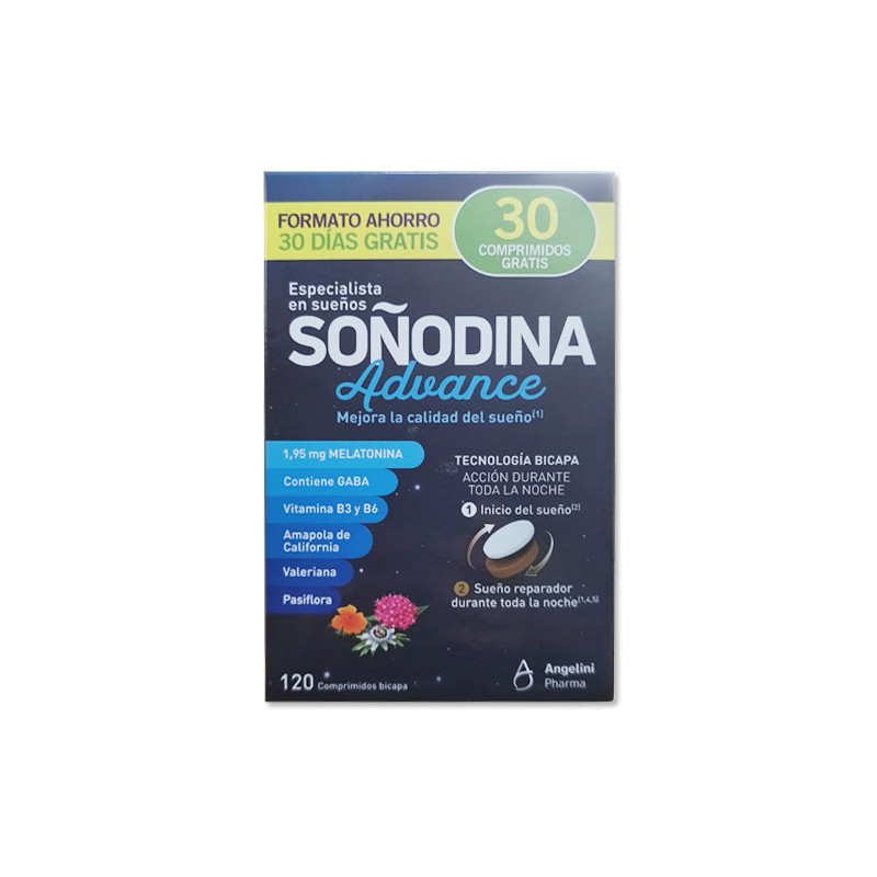 Angelini Soñodina Melatonina Bicapa Sueño 120Comp