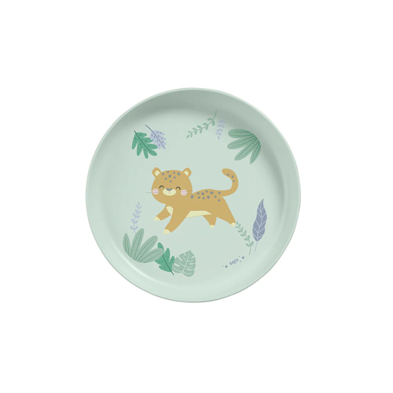 Saro Vajilla Jungle Cheetahs Verde Set 5 Piezas