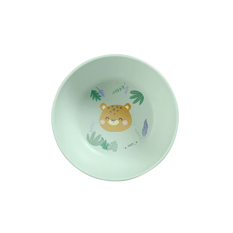 Saro Vajilla Jungle Cheetahs Verde Set 5 Piezas