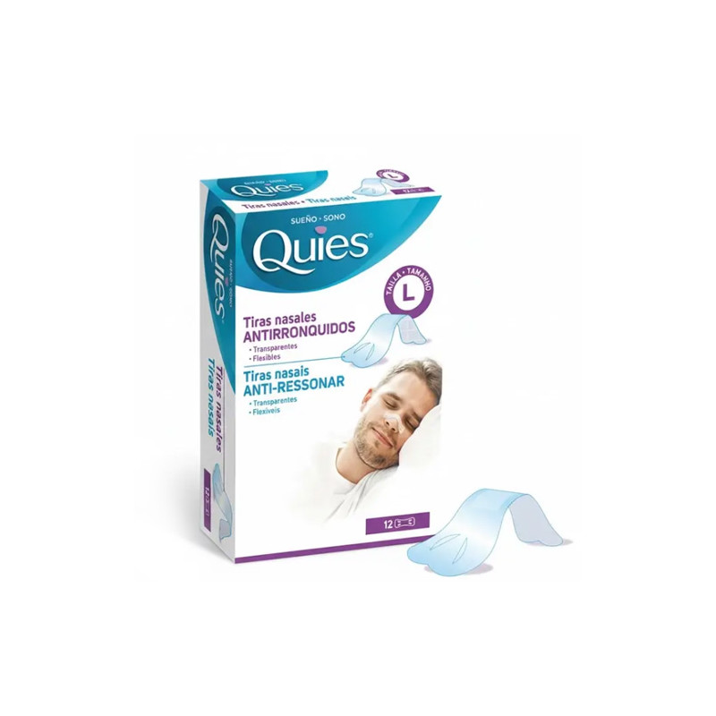 Quies Tiras Nasales Antironquidos 12Uds