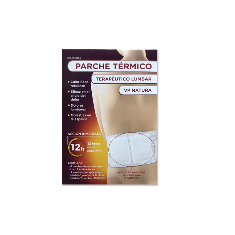 VP Natura Parche Termico Terapeutico Lumbar 6Uds